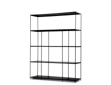 Mobital WWU-ETTA-BLAC-WIDE - ETTA    Wide  Bookshelf Black  Black Powder Coated  Steel Frame
