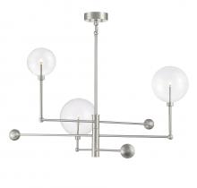 Savoy House M100100BN - 3-Light Chandelier in Brushed Nickel