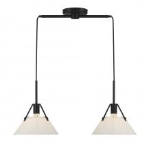 Savoy House M100108MBK - 2-Light Linear Chandelier in Matte Black