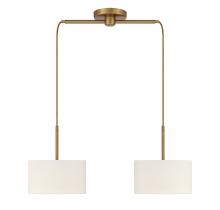 Savoy House M100109NB - 2-Light Linear Chandelier in Natural Brass