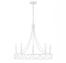 Savoy House M100118DW - 5-Light Chandelier in Distressed White