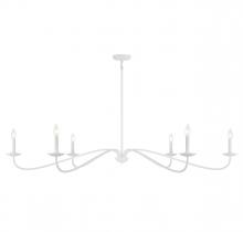 Savoy House Meridian CA M100119BQW - 6-Light Chandelier in Bisque White