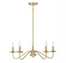 Savoy House M100120NB - 5-Light Chandelier in Natural Brass