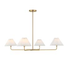 Savoy House M100121NB - 4-Light Chandelier in Natural Brass