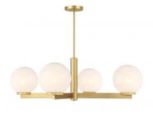 Savoy House M100123NB - 4-Light Chandelier in Natural Brass