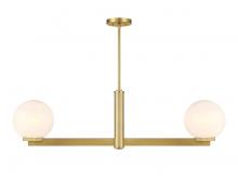 Savoy House M100124NB - 2-Light Linear Chandelier in Natural Brass