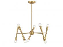 Savoy House M100128NB - 10-Light Chandelier in Natural Brass