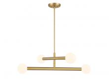 Savoy House M100133NB - 4-Light Chandelier in Natural Brass