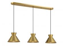Savoy House M100134NB - 3-Light Linear Chandelier in Natural Brass