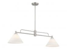 Savoy House M100136BN - 2-Light Linear Chandelier in Brushed Nickel