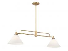 Savoy House M100136NB - 2-Light Linear Chandelier in Natural Brass
