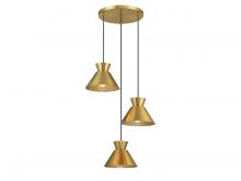 Savoy House M100139NB - 3-Light Multi-Point Chandelier in Natural Brass