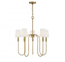 Savoy House M10077NB - 5-Light Chandelier in Natural Brass