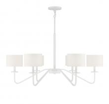 Savoy House Meridian CA M10092BQW - 6-Light Chandelier in Bisque White