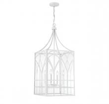 Savoy House Meridian CA M30012DW - 4-Light Pendant in Distressed White