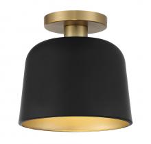 Savoy House M60067MBKNB - 1-Light Ceiling Light in Matte Black with Natural Brass