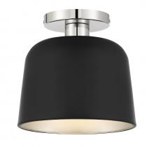 Savoy House Meridian CA M60067MBKPN - 1-Light Ceiling Light in Matte Black with Polished Nickel