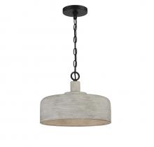 Savoy House M70103WGBK - 1-Light Pendant in Weathered Gray with Black