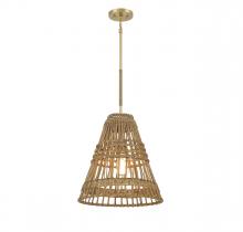 Savoy House M7035NRNB - 1-Light Pendant in Natural Brass