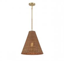 Savoy House M7036NRNB - 1-Light Pendant in Natural Brass