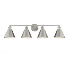 Savoy House M80065BN - 4-Light Bathroom Vanity Light in Brushed Nickel