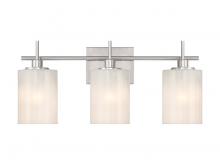 Savoy House M80084BN - 3-Light Bathroom Vanity Light in Brushed Nickel