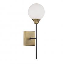Savoy House M90003-79 - 1-Light Wall Sconce in Oiled Rubbed Bronze with Natural Brass
