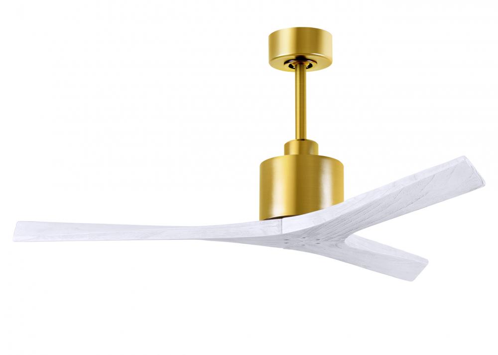 Mollywood 6-speed contemporary ceiling fan in Brushed Brass finish with 52” solid matte white wo