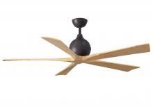 Matthews Fan Company IR5-TB-LM-60 - Irene-5 five-blade paddle fan in Textured Bronze finish with 60" with light maple blades.