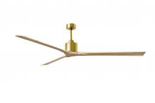 Matthews Fan Company NKXL-BRBR-LM-90 - Nan XL 6-speed ceiling fan in Brushed Brass finish with 90” solid light maple tone wood blades