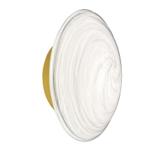 Dainolite WNA-75LEDW-AGB-SWL - 5W Wall Sconce in Aged Brass w/ Swirl Glass