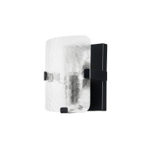 Dainolite WNE-81W-MB-CLR - 1 Light Wall Sconce in Matte Black w/ Clear Textured Glass