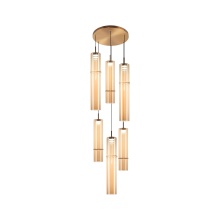 Matteo C30606AGAM - Bambu Aged Gold Brass Pendant