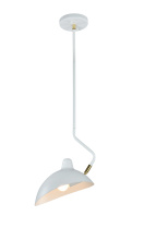 Matteo C57901WH - Droid White and Brushed Gold Pendant