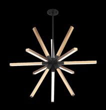 Matteo C66813MBAG - Asterisk Matte Black +Aged Gold Brass Pendant
