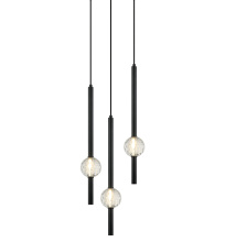 Matteo C68903MB - Windchimer Matte Black Pendant