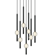 Matteo C68907MB - Windchimer Matte Black Pendant