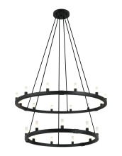 Matteo Lighting C75221MB - Cascadian Matte Black Chandelier