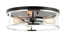 Matteo M15503BKCH - Clarke Black + Chrome Flush Mounts