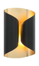 Matteo S01602MB - Ripcurl Matte Black Wall Sconce