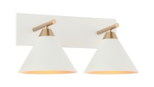 Matteo S10602WH - Bliss Aged Gold Brass + White Wall Sconce