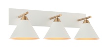 Matteo S10603WH - Bliss Aged Gold Brass + White Wall Sconce