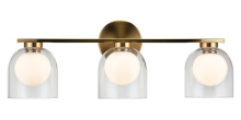 Matteo Lighting W60703AGCL - Derbishone Aged Gold Brass Wall Sconce
