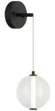 Matteo W69601MBCL - Belange Matte Black Wall Sconce