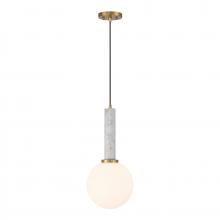 Savoy House Canada 7-2902-1-264 - Callaway 1-Light Pendant in White Marble with Warm Brass