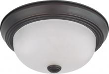 Nuvo 62/1011 - 2 Light - LED 11" Flush Fixture - Mahogany Bronze Finish - Frosted Glass - Lamps Included