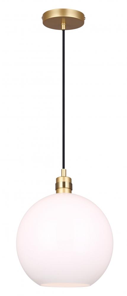 MONROE, 1 Lt Rod Pendant, Opal Glass (Shiny) Glass, 60W Type A, 11.75" W x 14.25 - 63.75" H