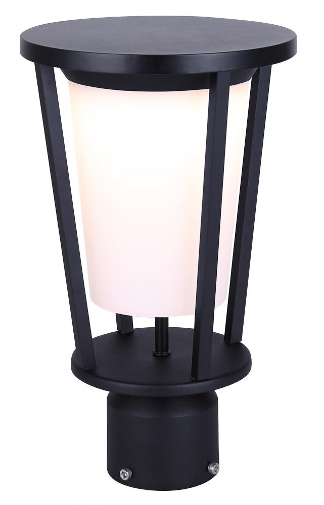 VERO, BK Color, LED Outdoor Post Light, 10W Int. LED, 700 lm, 3/4/5000K 3CCT , AC Driver