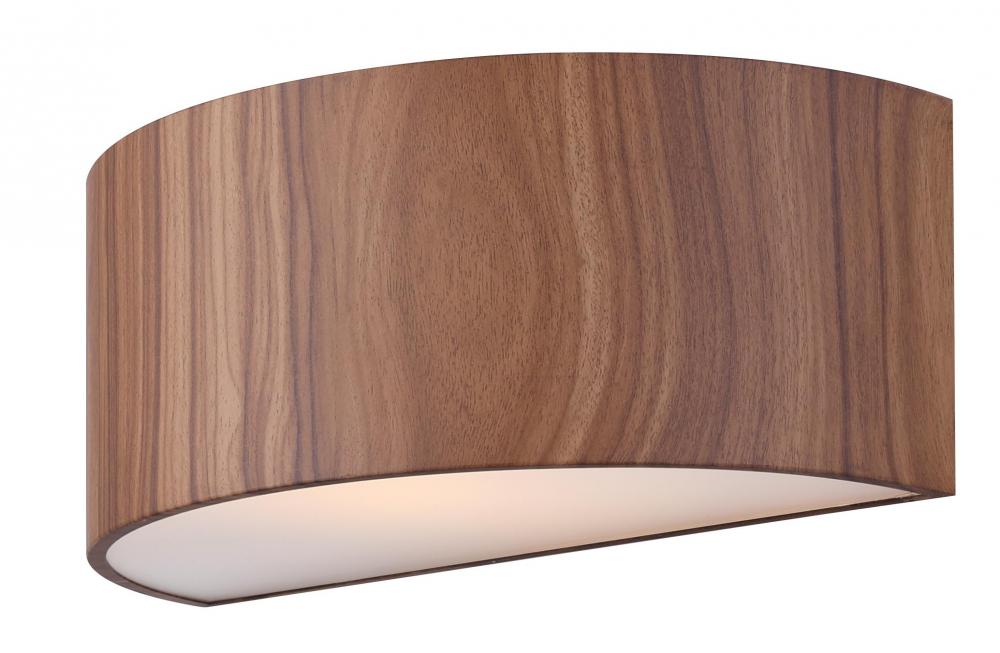 Dexter, MBK + Faux Wood Color, 1 Lt 13" W Wall Sconce, 60W Type A