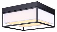 Canarm LFM293A12BK - BRETTON, MBK Color, 12" W LED Flush Mount, Acrylic, 20W LED (Int.), Dimm., 1200 lm, 3/4/5000K 3C